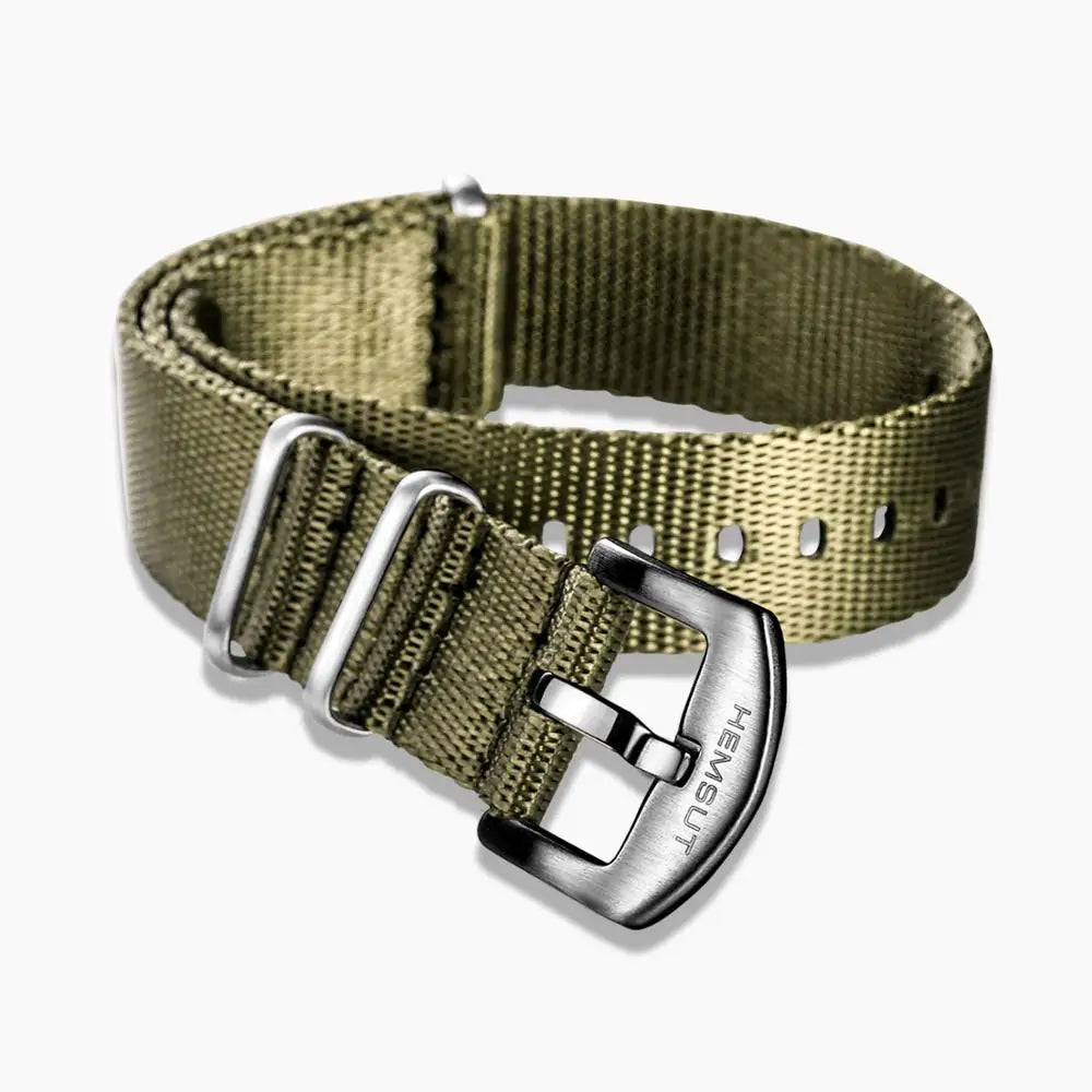 HEMSUT Nylon One-Piece Quick-Drying Watch Strap 18-24mm