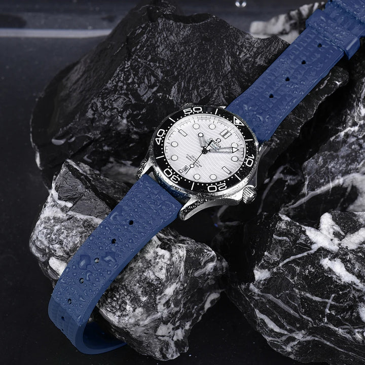 NATOBELT Quality Waffle FKM Rubber Strap 20mm 22mm Sport Quick Release Rubber Watchbands For Men's Diving Watch