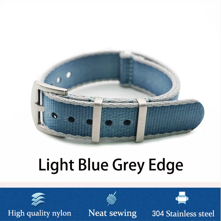 NATOBELT High Quality Army Sports Nylon Seatbelts Sailcloth Strap 20mm 22mm Fabric Nylon Watchbands For 007 Bond