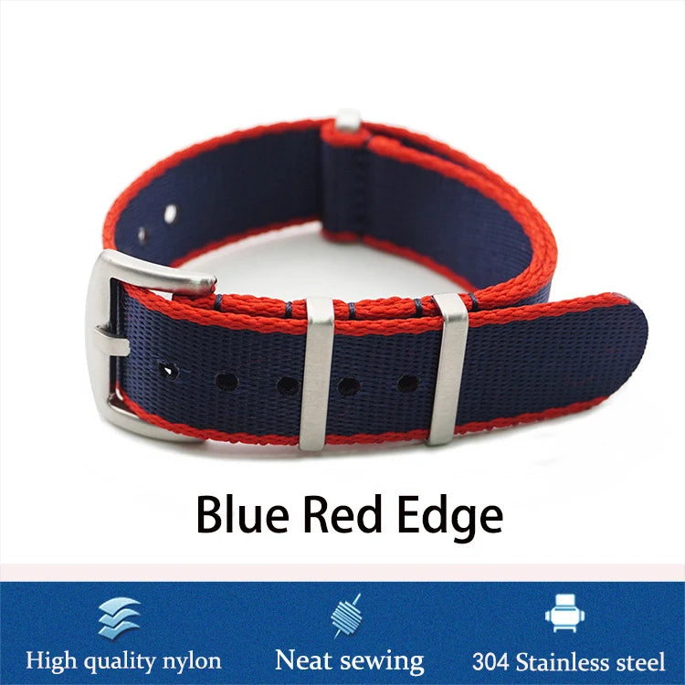 NATOBELT High Quality Army Sports Nylon Seatbelts Sailcloth Strap 20mm 22mm Fabric Nylon Watchbands For 007 Bond