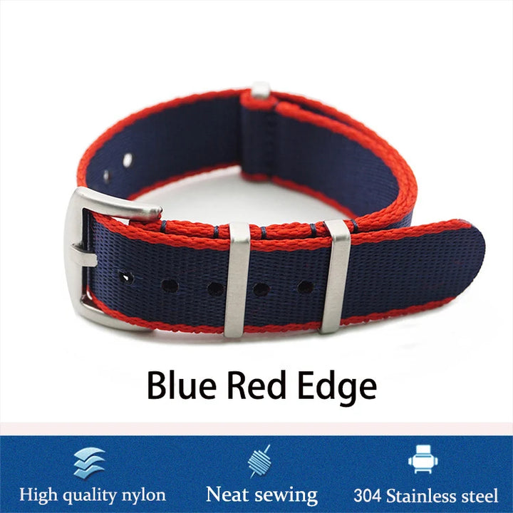 NATOBELT High Quality Army Sports Nylon Seatbelts Sailcloth Strap 20mm 22mm Fabric Nylon Watchbands For 007 Bond