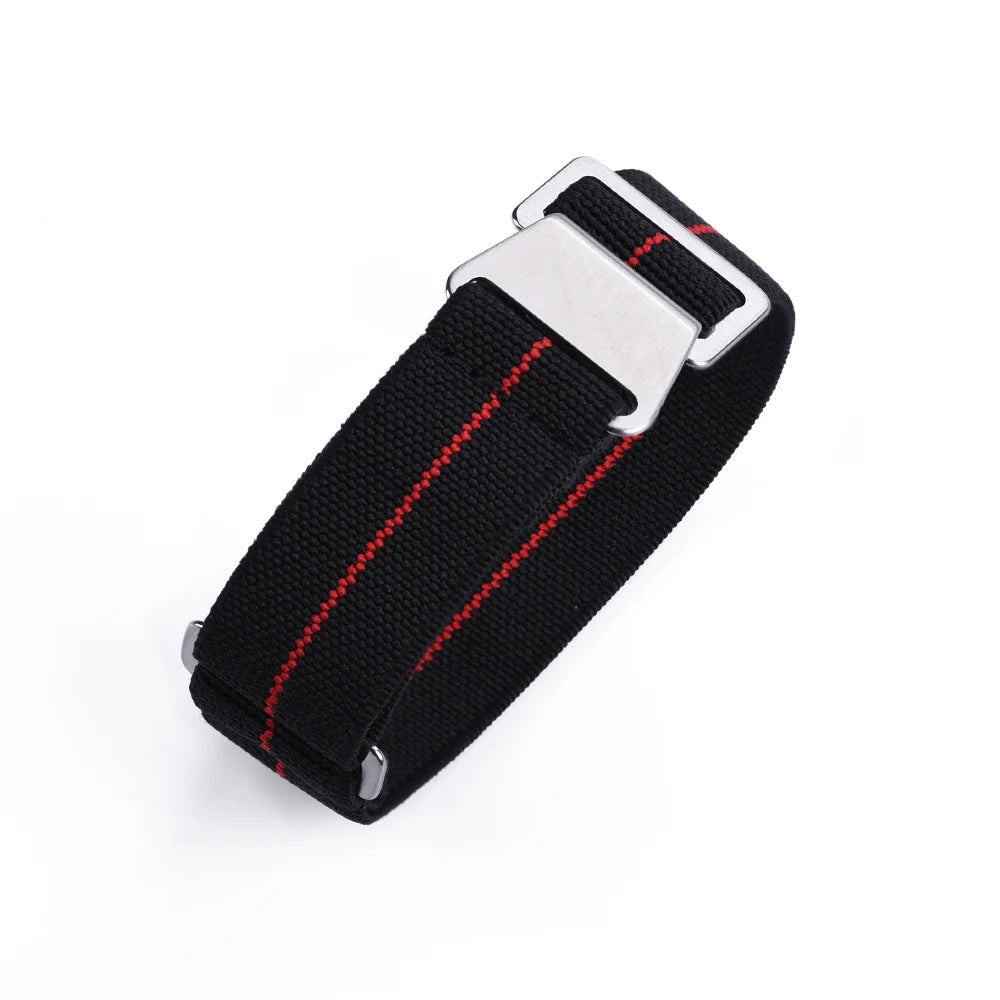 NATOBELT 60s French Troops Parachute Bag Elastic Strap 20mm 22mm Nylon Watchbands Man's Universal Smart Watch Fabric Wristband