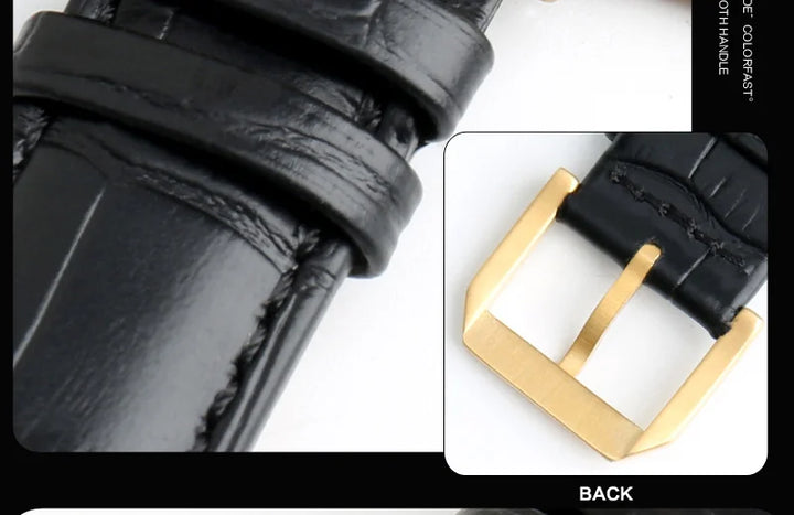 MAIKES Stainless Steel Watch Clasp 16mm 18mm 20mm 22mm Black Rose Gold Watch Buckle For Leather Watch Band