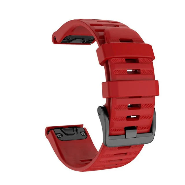 Quick-Release Silicone Sport Strap for Garmin Fenix & Forerunner (20-26mm)