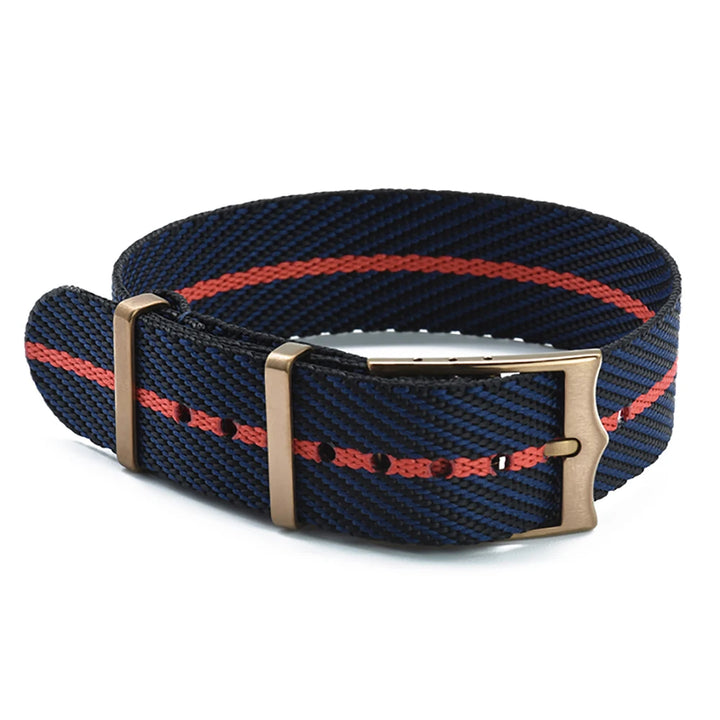 NATOBELT Military Nylon Watch Straps Movable Ring Bronze/Silver Buckle Watchbands For Tudor Nylon Sailcloth Strap 20mm 22mm