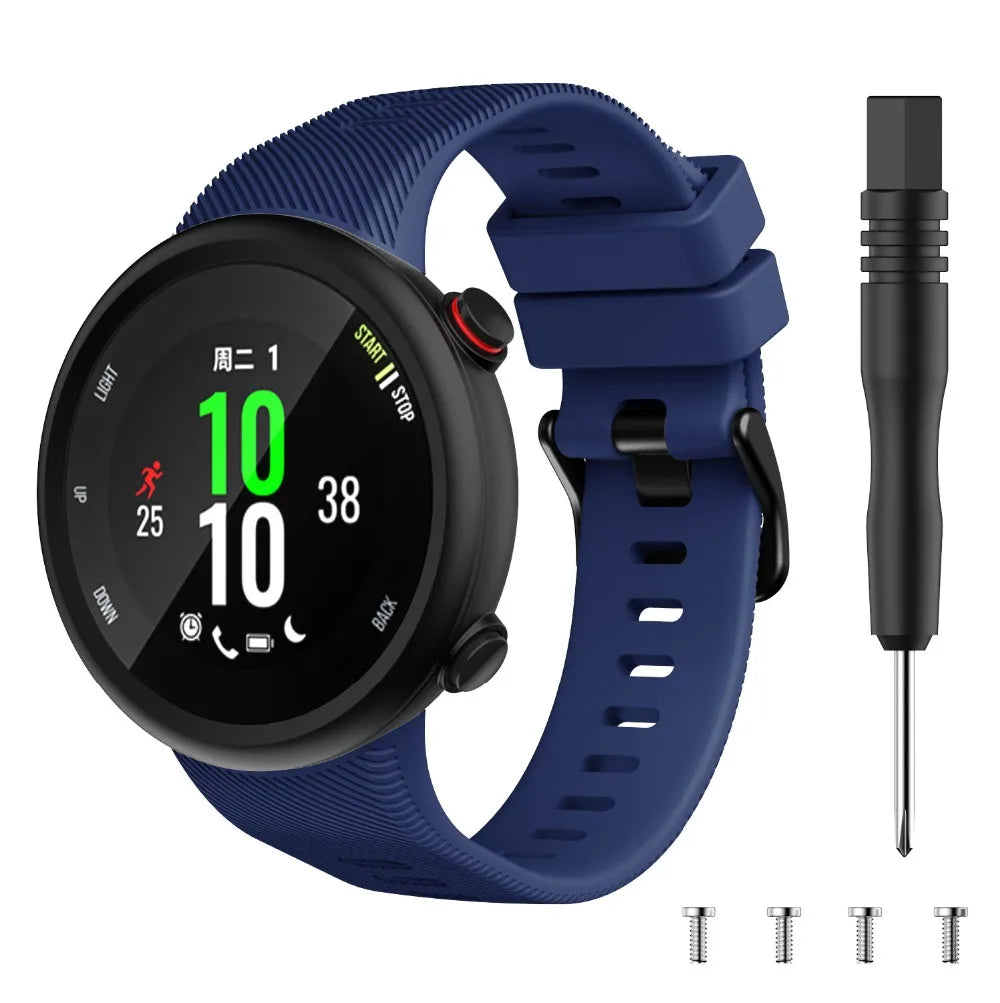 Silicone Watch Strap for Garmin Forerunner 45/45S & Swim 2