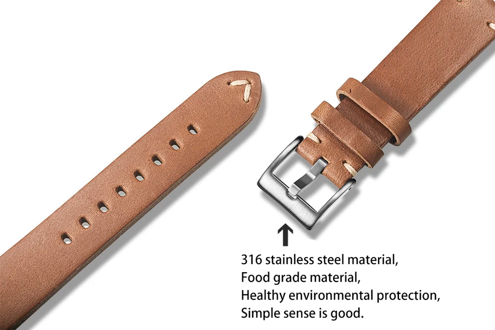 HEMSUT Horween Chromexcel Leather Watch Strap 19-22mm