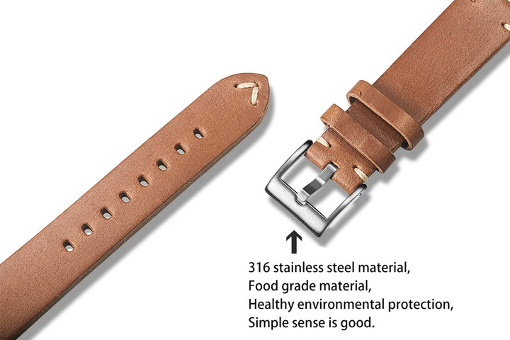 HEMSUT Horween Chromexcel Leather Watch Strap 19-22mm