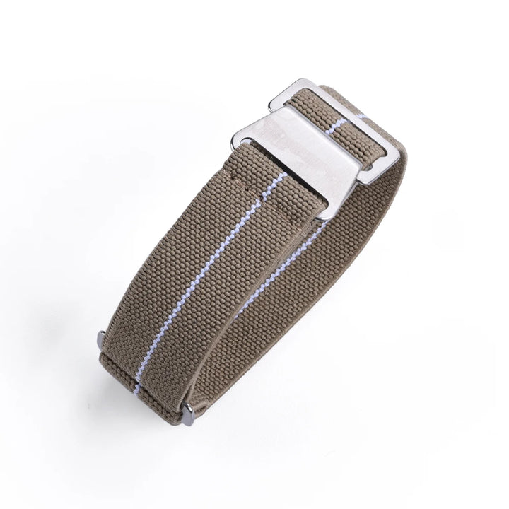 NATOBELT 60s French Troops Parachute Bag Elastic Strap 20mm 22mm Nylon Watchbands Man's Universal Smart Watch Fabric Wristband