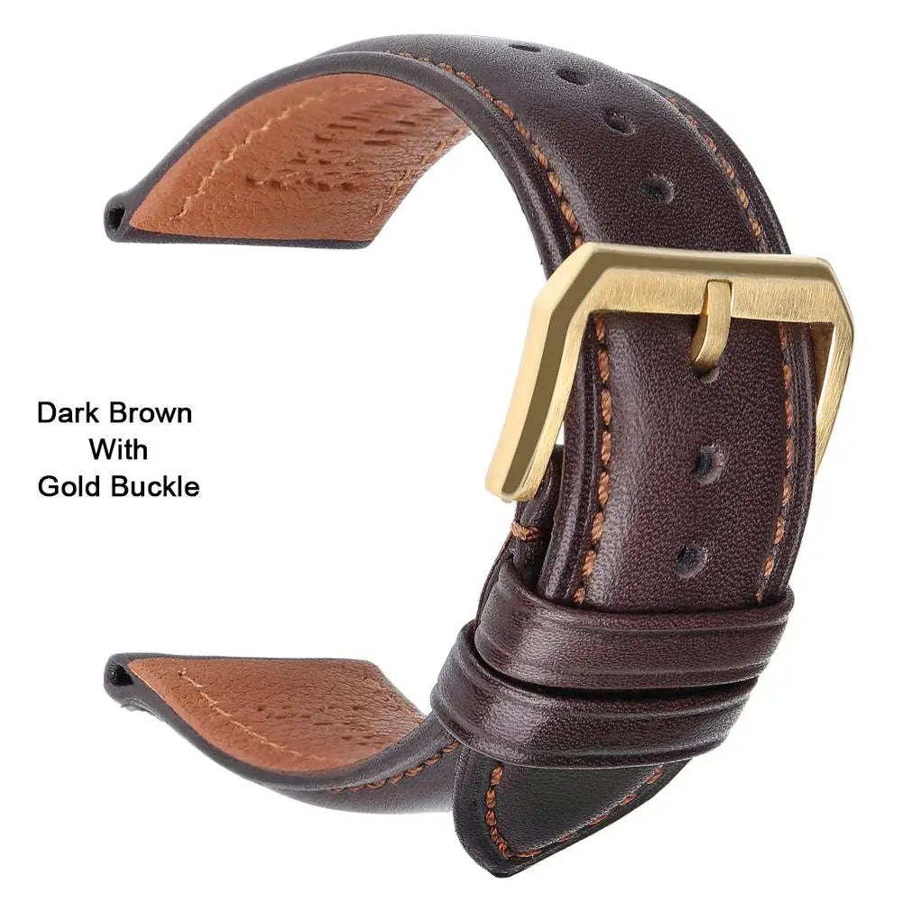 MAIKES luxury Genuine Leather Watch Band Soft Cowhide Leather Strap Bracelet For MIDO TISSOT Casio Watchbands