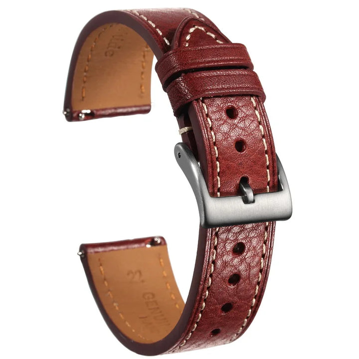 HEMSUT Italy Cowhide Leather Watch Strap – 18–22mm Quick Release