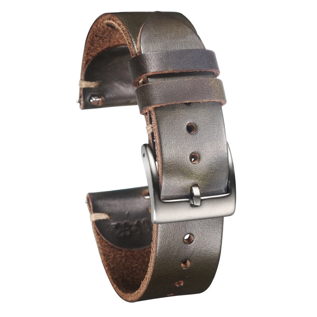 HEMSUT Leather Watch Bands 20 22mm Soft Wrap Handmade Wrist Straps Horween US Chromexcel 18mm 19mm 21mm