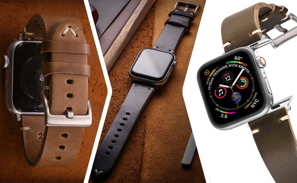 Hemsut Genuine Leather Watch Bands For Men Women Horween Chromexcel Leather Quick Release Handmade Watch Strap 18 19 20 21 22