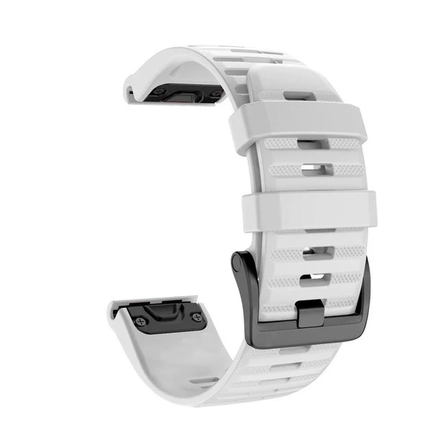 Quick-Release Silicone Sport Strap for Garmin Fenix & Forerunner (20-26mm)