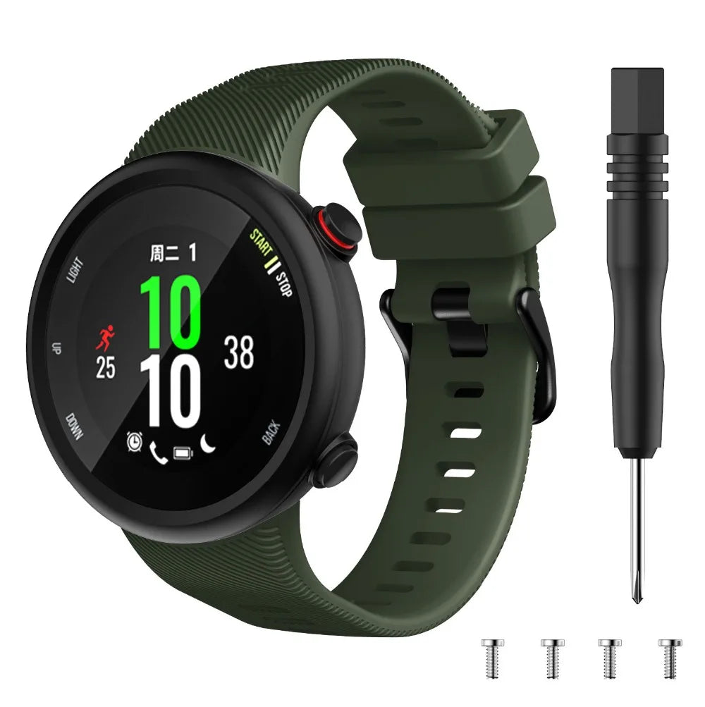 Silicone Watch Strap for Garmin Forerunner 45/45S & Swim 2