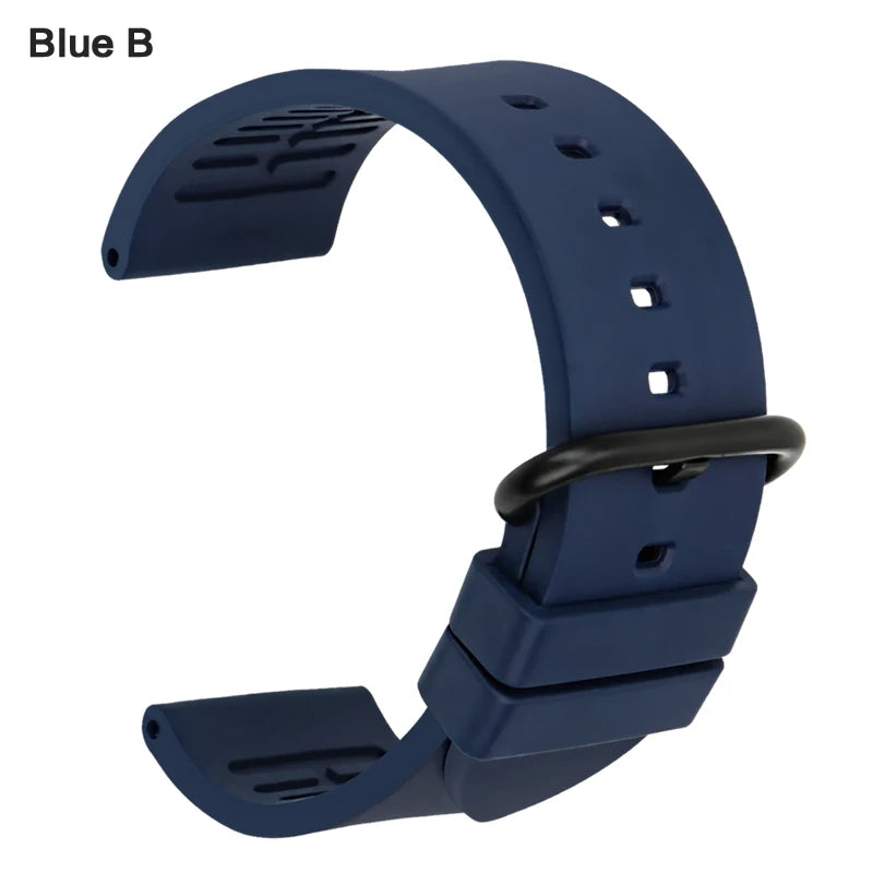 MAIKES Sports Watch Accessories Watchbands 20mm 22mm 24mm Fluoro Rubber Watch Band Fashion Rose Red Watch Strap For Casio