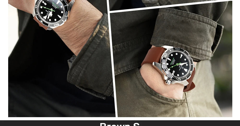 MAIKES New Design Watch Band Black 20mm 22mm 24mm Watchband Sports Fluoro Rubber Watch Strap Watch Accessories