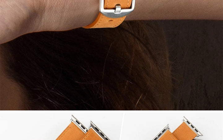 Top Quality Leather Strap For Apple Watch Band 45mm 41mm 44mm 40mm 42mm 38mm Series 7 6 SE 5 4 3 iWatch Watchband