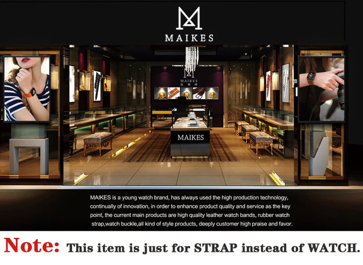 MAIKES Rubber Strap For Apple Watch Band 45mm 41mm 42mm 44mm 40mm Series 7 6 SE 5 4 3 iWatch Bracelet