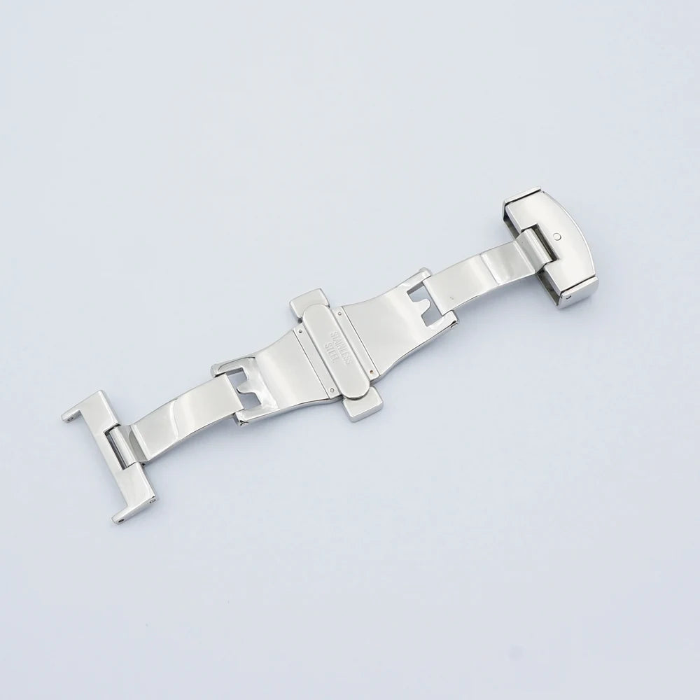 MAIKES Stainless Steel Butterfly Deployment Watch Clasp – 16/18/20mm, Double Push-Button