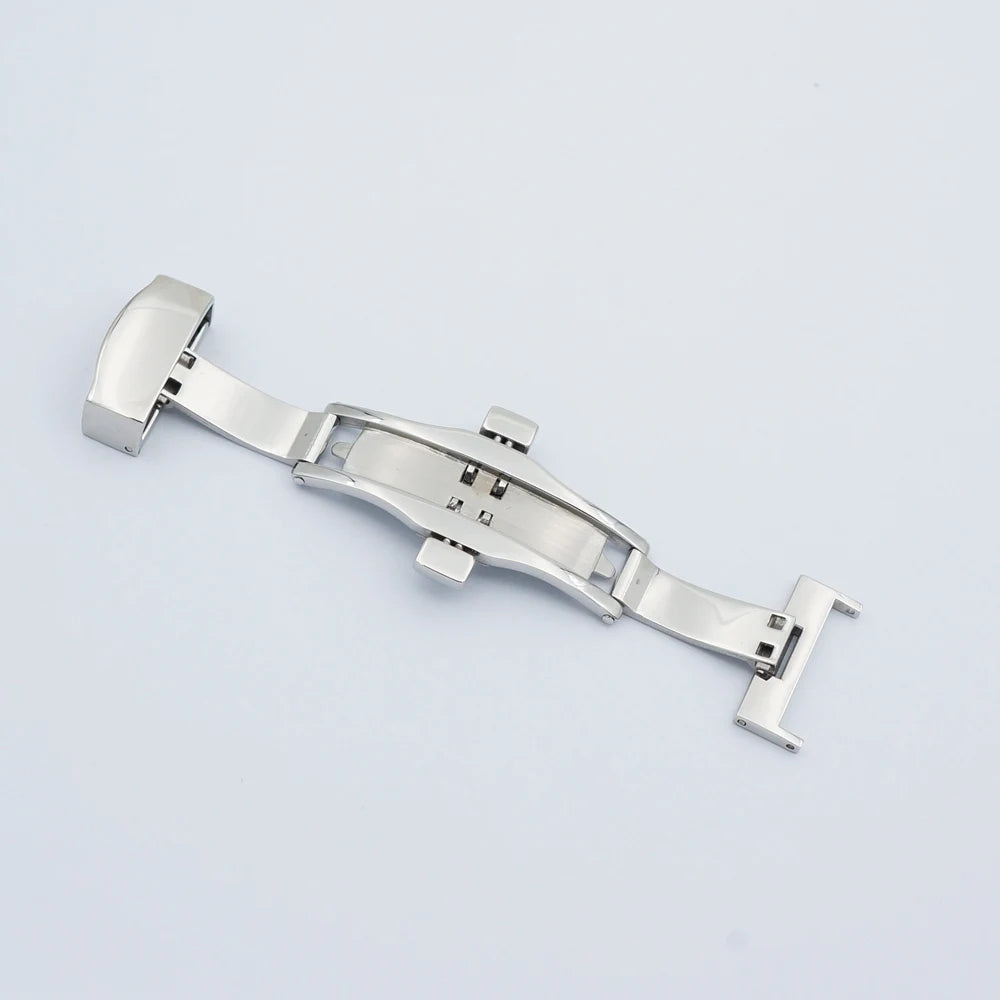 MAIKES Stainless Steel Butterfly Deployment Watch Clasp – 16/18/20mm, Double Push-Button