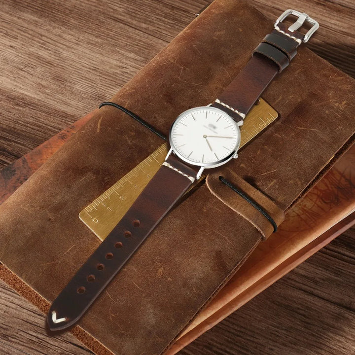 Vintage Genuine Leather Watch Strap 20–24mm for Citizen – MAIKES