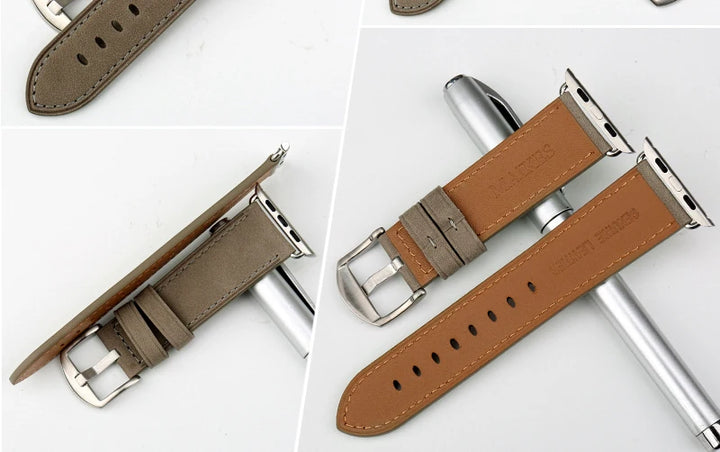 Top Quality Leather Strap For Apple Watch Band 45mm 41mm 44mm 40mm 42mm 38mm Series 7 6 SE 5 4 3 iWatch Watchband