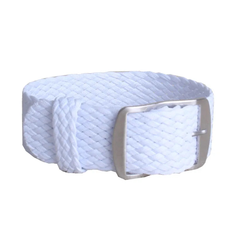 Perlon Woven Nylon Watch Strap (16-22mm) – Black & Blue