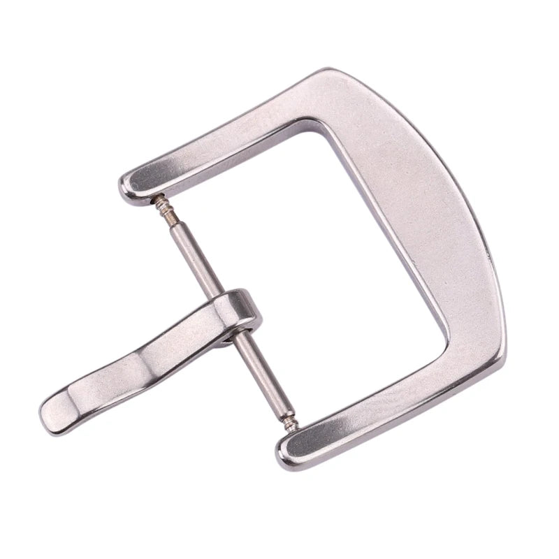 316L Stainless Steel Watch Band Buckle 18–24mm Black Brushed