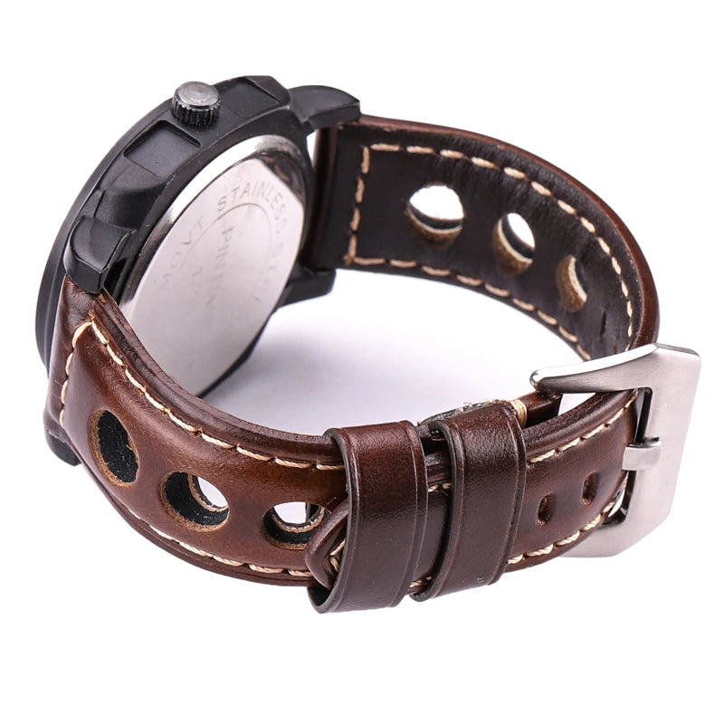 Oil Wax Cowhide Leather Watch Strap 22-24mm