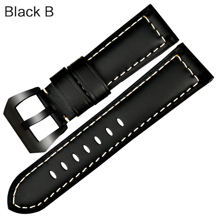 Vintage Genuine Leather Watch Strap 22–26mm for Panerai – Wheat