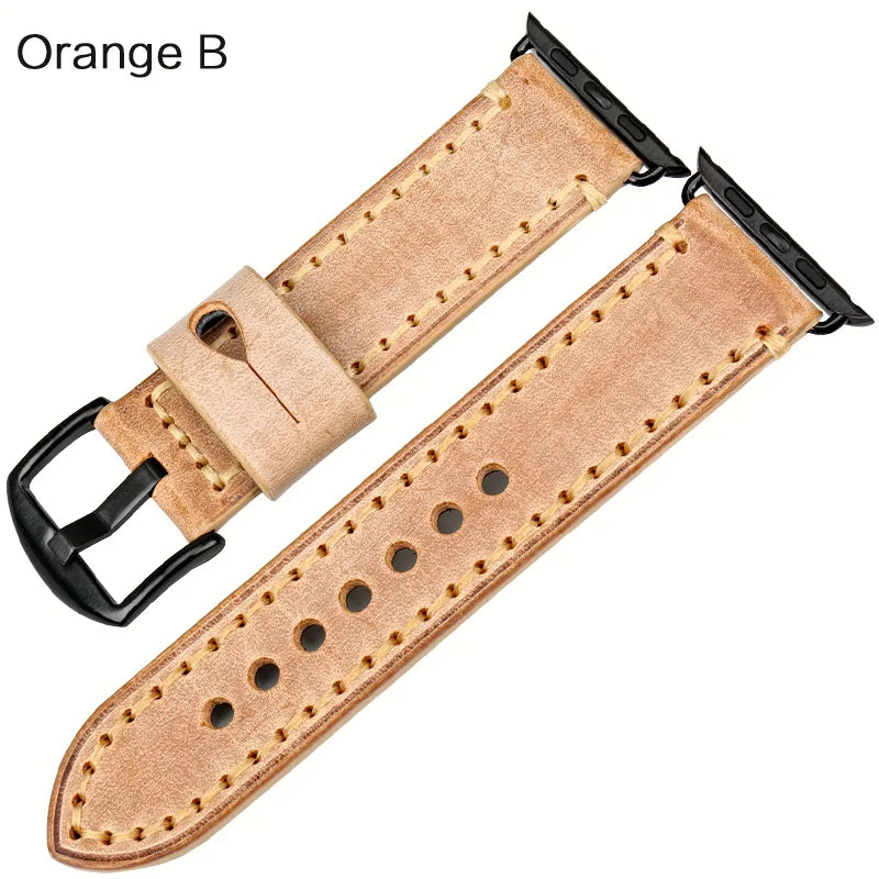 Vintage Bridle Leather Strap for Apple Watch 38-45mm