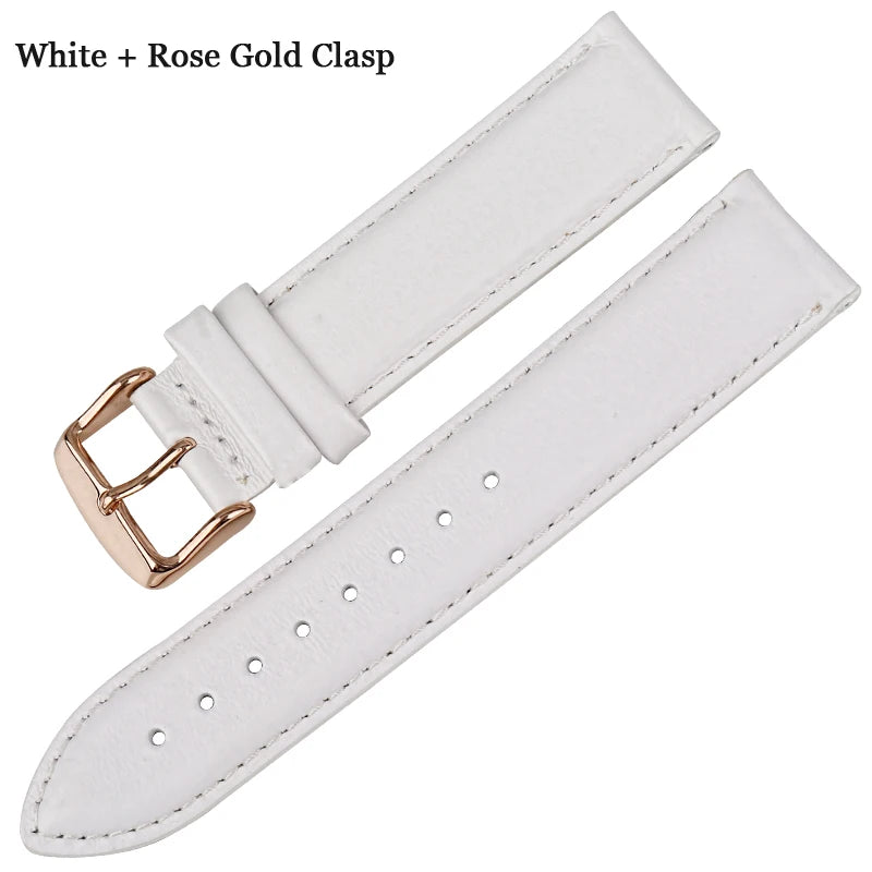 MAIKES Watch Accessories Genuine Leather Watch Strap 16mm 17mm 18mm 19mm 20mm Watchband For DW Daniel Wellington Watch Band