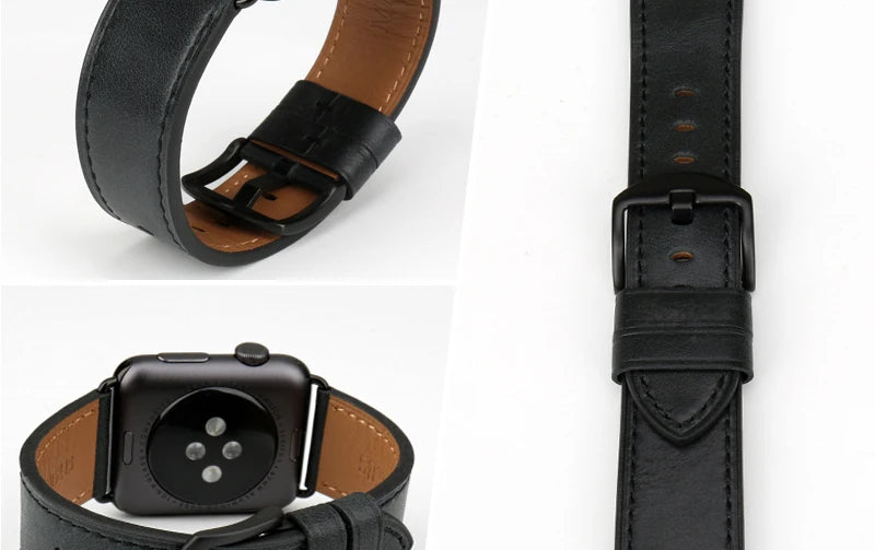 Top Quality Leather Strap For Apple Watch Band 45mm 41mm 44mm 40mm 42mm 38mm Series 7 6 SE 5 4 3 iWatch Watchband