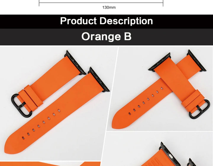 For Apple Watch Band 45mm 41mm 44mm 40mm 42mm 38mm Series 7 6 SE 5 4 3 Watchband Bracelet Sport Rubber iWatch Strap