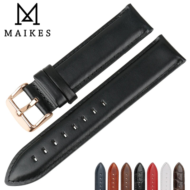 MAIKES Quality Genuine Leather Watch Band 13mm 14mm 16mm 17mm 18mm 19mm 20mm Watchbands For DW Daniel Wellington Watch Strap