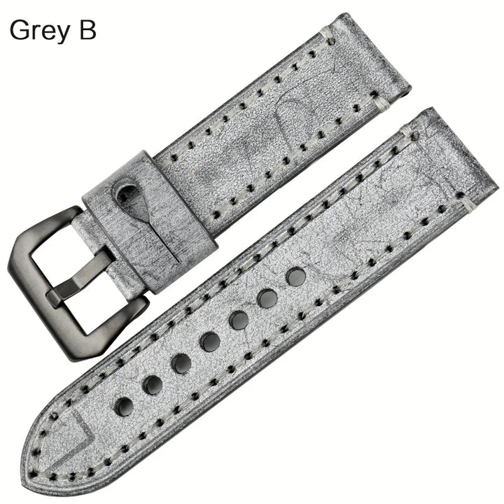 Vintage English Bridle Leather Watch Strap 22–24mm for Panerai – MAIKES