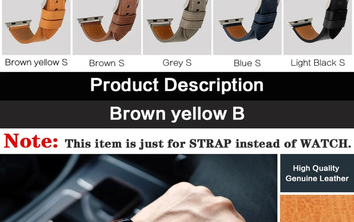 Top Quality Leather Strap For Apple Watch Band 45mm 41mm 44mm 40mm 42mm 38mm Series 7 6 SE 5 4 3 iWatch Watchband