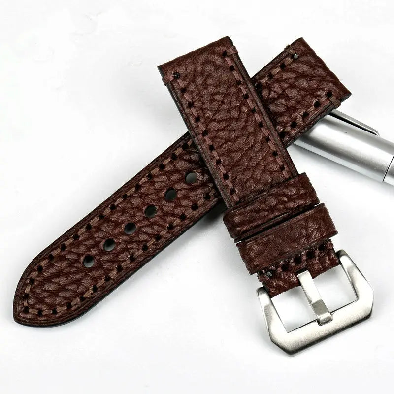 Brown Italian Cow Leather Watch Strap 20–26mm for Fossil – MAIKES