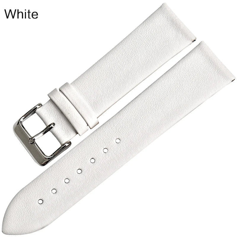 MAIKES New design watchband watch accessories white watch strap 12-24mm thin cow leather watch band women watch bracelet