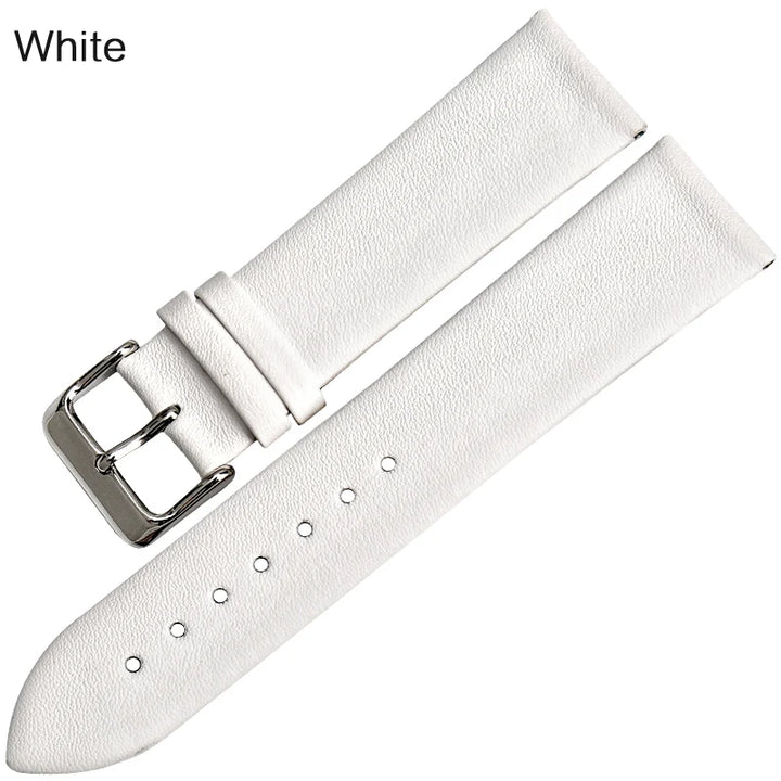 MAIKES New design watchband watch accessories white watch strap 12-24mm thin cow leather watch band women watch bracelet