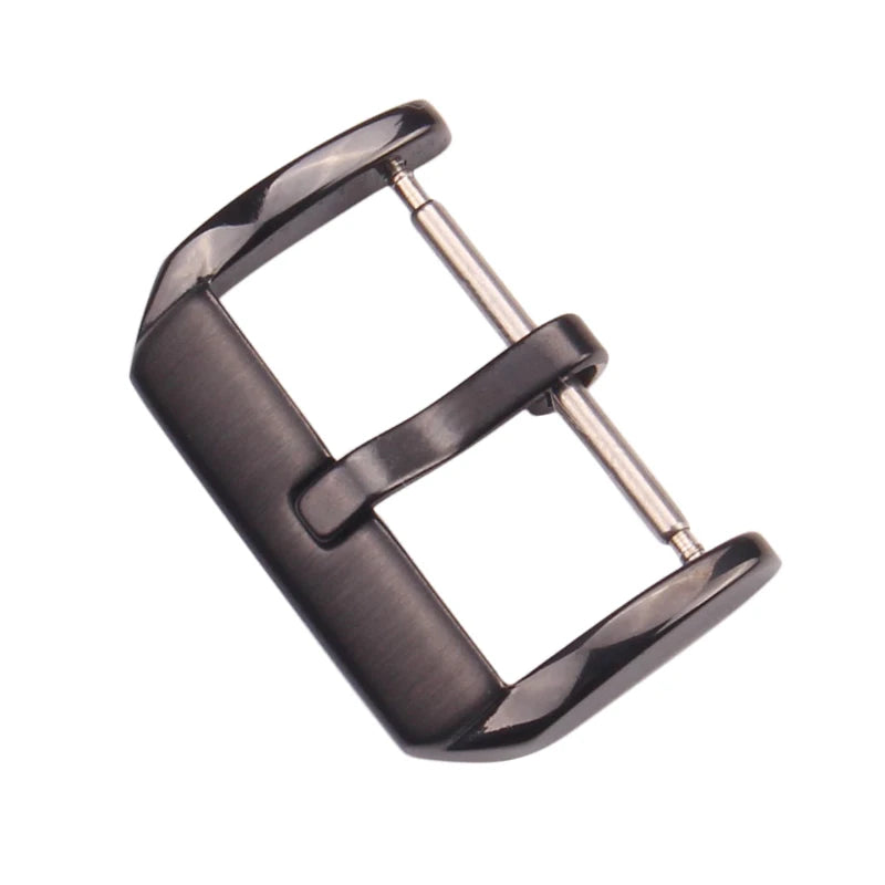 20pcs Stainless Steel Watch Buckles 16–22mm Silver/Gold/Black