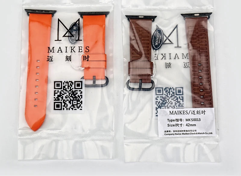 MAIKES Rubber Strap For Apple Watch Band 45mm 41mm 42mm 44mm 40mm Series 7 6 SE 5 4 3 iWatch Bracelet