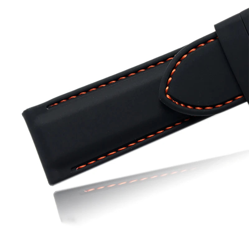 Waterproof Silicone Rubber Watch Strap (20-26mm)