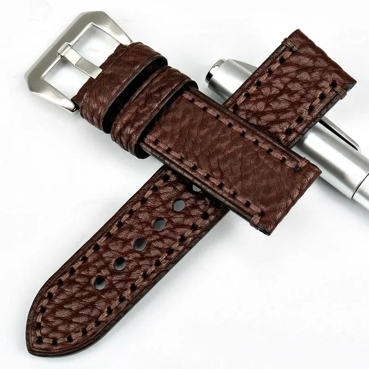 Brown Italian Cow Leather Watch Strap 20–26mm for Fossil – MAIKES