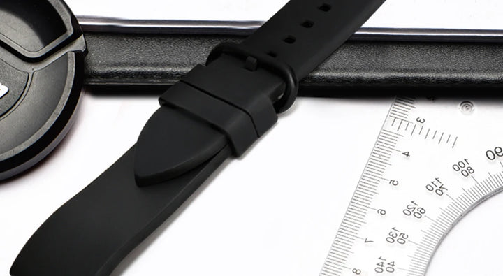 MAIKES Watch Accessories Quality Fluoro Rubber Watch Band 20mm 22mm 24mm Sport Watch Strap Orange Watchband For Omega Watch