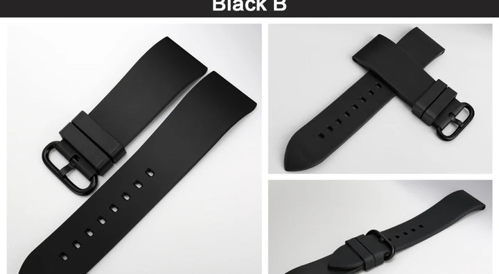 MAIKES Orange Sport Watch Band 20mm 22mm 24mm Watch Accessories Watchband With Black Buckle Rubber Watch Strap For Omega