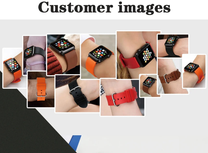 MAIKES Rubber Strap For Apple Watch Band 45mm 41mm 42mm 44mm 40mm Series 7 6 SE 5 4 3 iWatch Bracelet