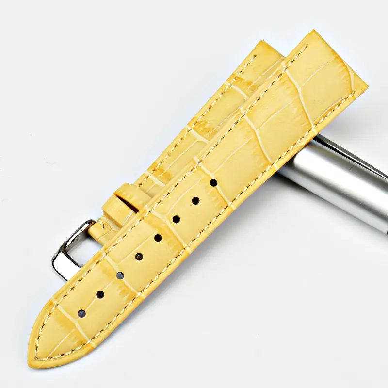 MAIKES Yellow/Gold Watch Band – 12–22mm for Casio