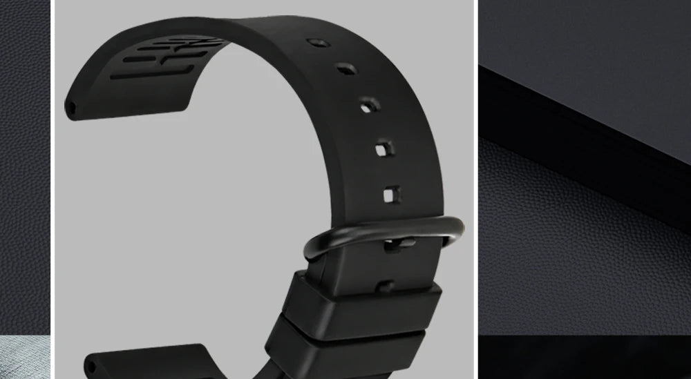 MAIKES Orange Sport Watch Band 20mm 22mm 24mm Watch Accessories Watchband With Black Buckle Rubber Watch Strap For Omega